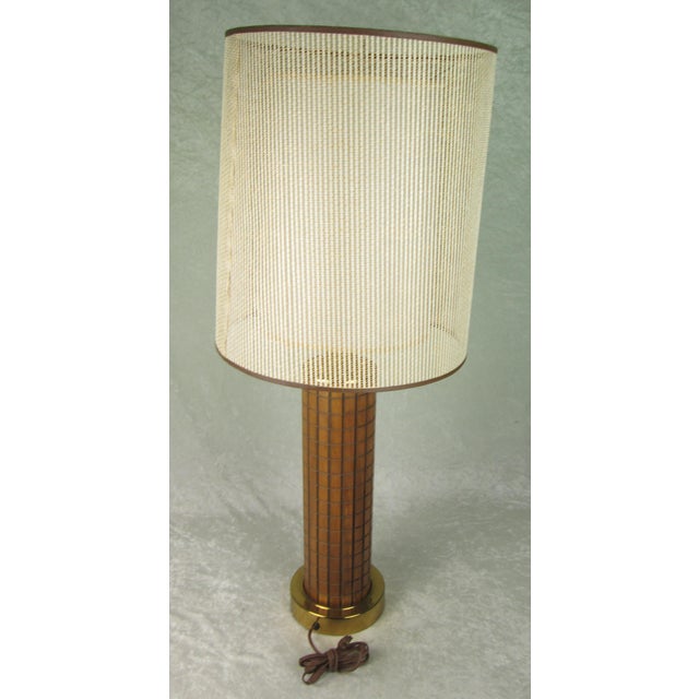 Mid 20th Century 1964 Mid Century Modern Gruvwood Lamp World's Fair For Sale - Image 5 of 14