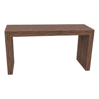 1990s Postmodern Parsons Style Console W/ Zembrano Finish For Sale