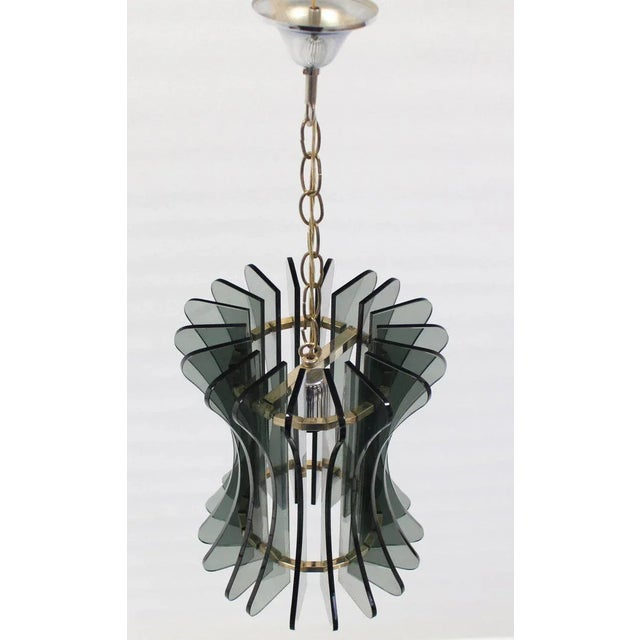Dark Gray Veca Italian Mid-Century Modern Pendant Light For Sale - Image 8 of 10