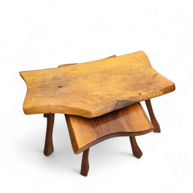 Brutalist Brutalist Mimesis Nesting Tables, 1960s, Set of 2 For Sale - Image 3 of 18