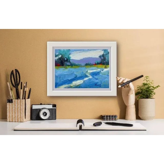 2020s Original Oil Painting, Lupine Field For Sale - Image 5 of 12