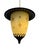 Mid-Century Glass and Metal Pendant Lantern Lamp, 1950s For Sale - Image 6 of 8