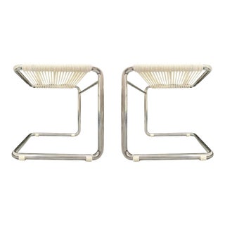 André Dupré Cantilever Bauhaus Ottomans for Knoll, a Pair For Sale