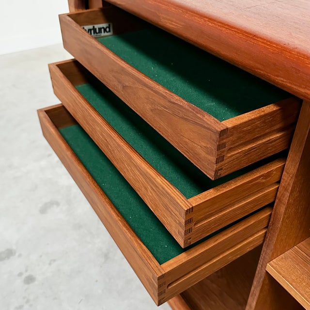 Wood Danish Sideboard in Teak with Tambour Doors from Dyrlund, 1960s For Sale - Image 7 of 18