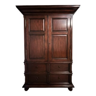 Ralph Lauren Mahogany 2-Piece Armoire For Sale