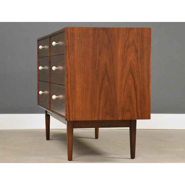 Mid-Century Modern 1960s Refinished Kipp Stewart Declaration 52” Dresser for Drexel For Sale - Image 3 of 10