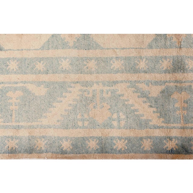 Early 20th Century Doris Leslie Blau Vintage Chinese Art Deco Rug in Celadon and Ivory For Sale - Image 5 of 9