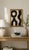 Balance Flow I is an original contemporary abstract painting by Bryan Boomershine, featuring bold black organic forms set...