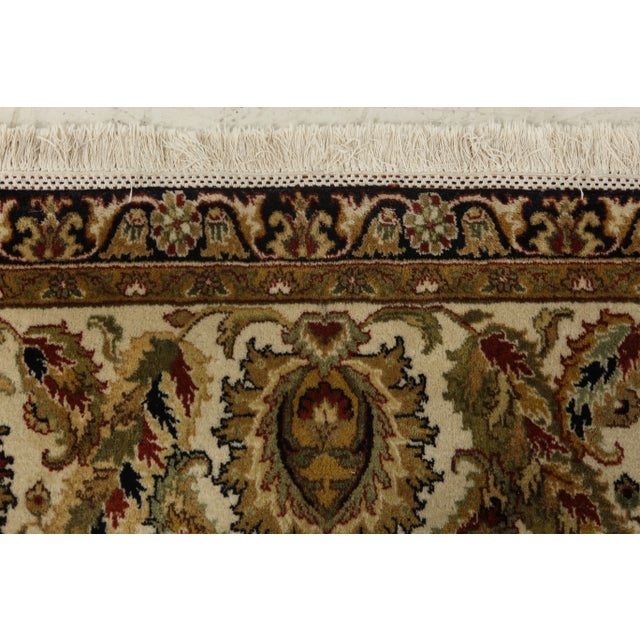 1980s High Quality Approx: 9x12 Black Field Wool Room Size Oriental Rug For Sale - Image 4 of 8