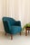 Danish Modern Easy Chair in Teal Blue, 1950s For Sale - Image 16 of 18