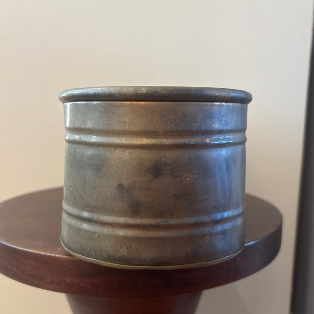 Metal Antique Oval Brass Trough Planter or Jardinière With Original Patina For Sale - Image 7 of 7