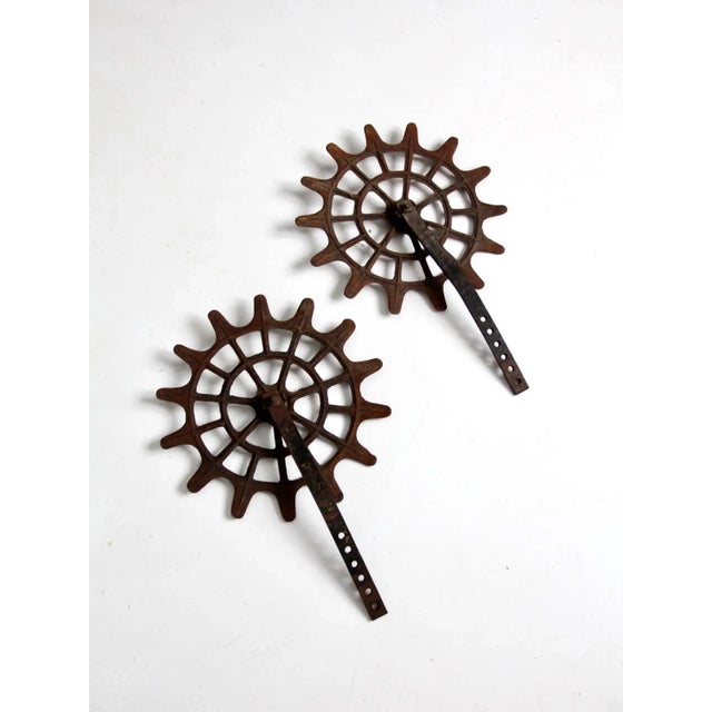 Early 20th Century Vintage Farm Closing Wheels a Pair For Sale - Image 5 of 11