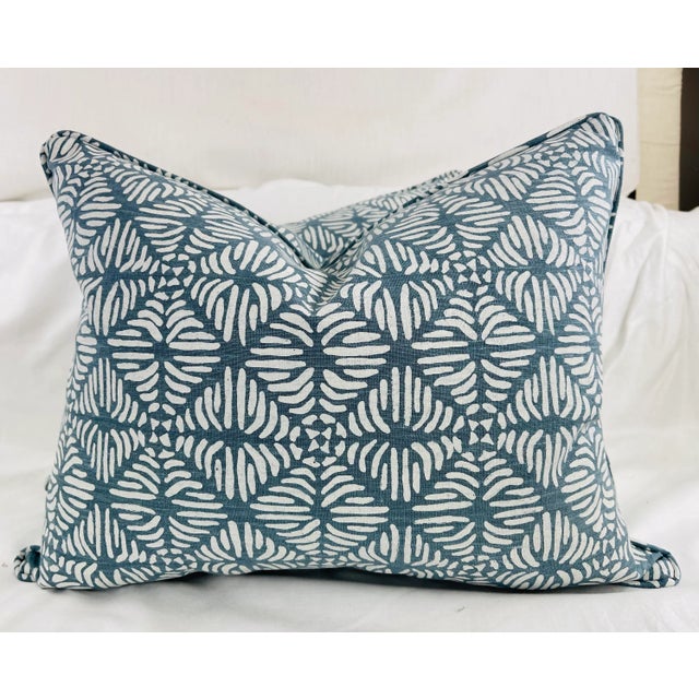 2020s Peter Fasano "Kori" in Blue 16"x20" Pillows-A Pair For Sale - Image 5 of 5