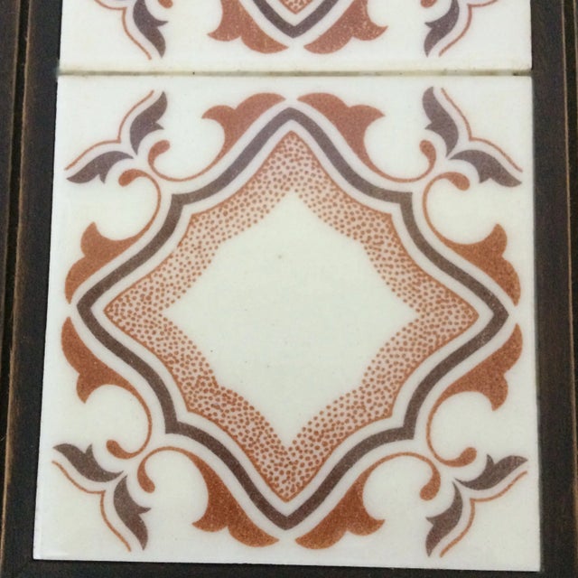 Vintage 70’s Arts and Crafts Brown Mexican Tile Trivets - Pair For Sale - Image 9 of 13