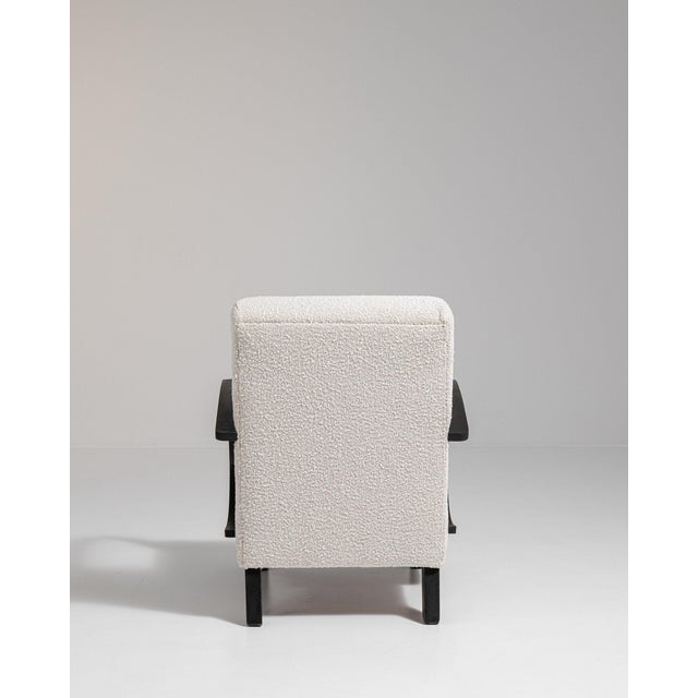 Mid 20th Century France Cream Wood Armchair For Sale - Image 4 of 11