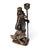 This striking decorative sculpture features a fox- or dog-headed gentleman wearing a tall top hat, a tailored Victorian-...