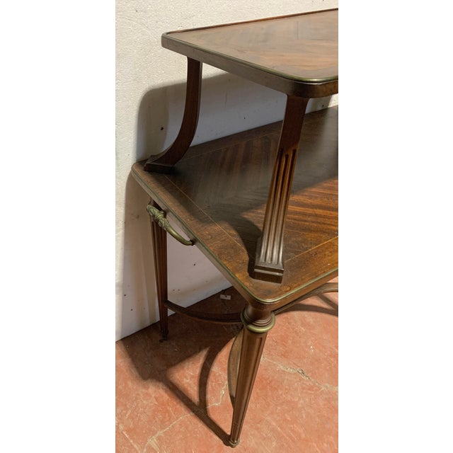Wood Louis XVI Style Serving Table in Mahogany, 1800s For Sale - Image 7 of 10