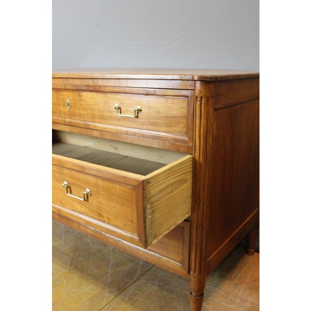 Louis XVI Style Chest of Drawers in Cherry Wood, 1800s For Sale - Image 8 of 12