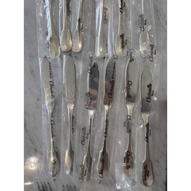 Cluny Pattern Flatware Set from Christofle, Set of 87 For Sale - Image 4 of 13