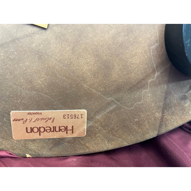 Wood Zebrawood Macassar Ebony Faux Tusk Dining Table With Glass Top For Sale - Image 7 of 9