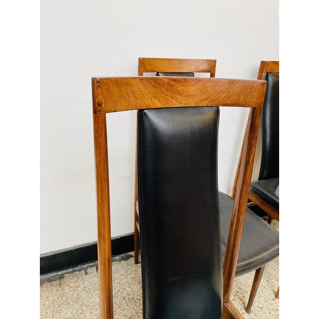 Scandinavian Dining Chairs in Wood and Synthetic Leather, 1960s, Set of 6 For Sale - Image 11 of 18