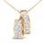 Treat yourself to this beautiful sweeping 14k yellow gold and diamond pendant. Each arm is encrusted with quality...