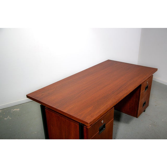 Brown Japan Series EU02 Desk by Cees Braakman for Pastoe, 1965 For Sale - Image 8 of 15