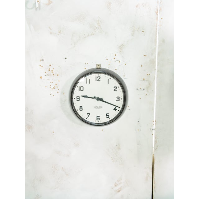 Black Factory Wall Clock from Gents of Leicester for Gledhill-Brook, Halifax, 1950s For Sale - Image 8 of 16