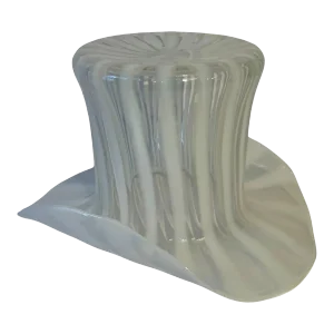 Murano Glass Striped Top Hat for Chilling Wine or Champagne
