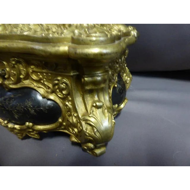 Gold Antique Napoleon III Bronze Jewelry Case For Sale - Image 8 of 10