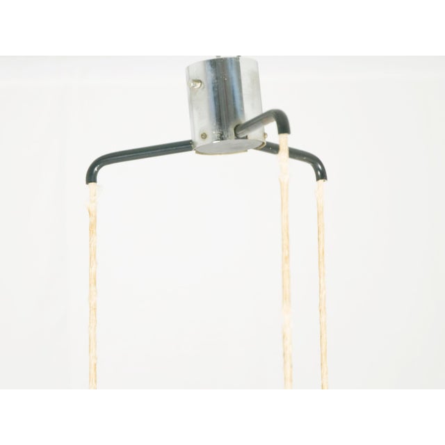 Mid-Century Modern Italian Chrome-Plated Metal and Glass Pendant Lamp from Stilnovo, 1960s For Sale - Image 3 of 9