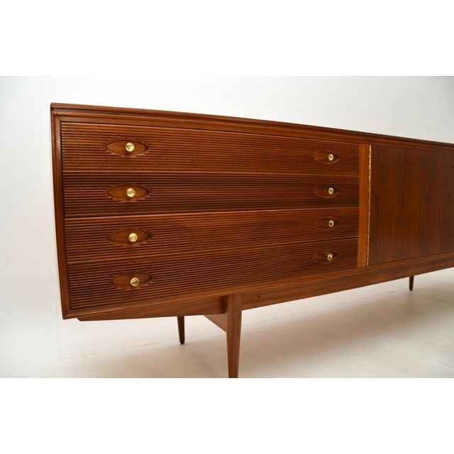 Vintage Walnut Hamilton Sideboard attributed to Robert Heritage for Archie Shine, 1950s For Sale - Image 9 of 12