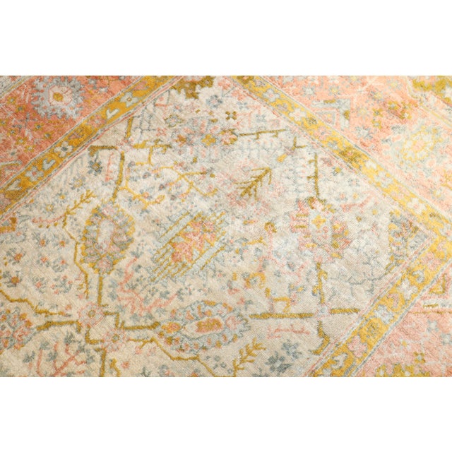 Ivory Angora Antique Oushak Rug - 8'5" x 11'2" For Sale - Image 11 of 12