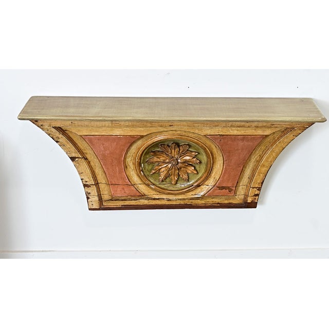 Baroque Portuguese 18th Century Painted and Gilt Wall Console For Sale - Image 3 of 13