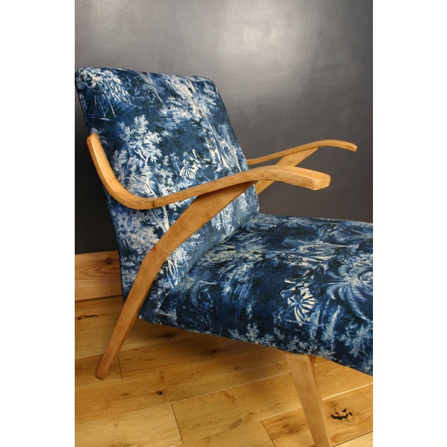Mid-Century Modern Chair in Linwood Velvet, 1950s For Sale - Image 6 of 10