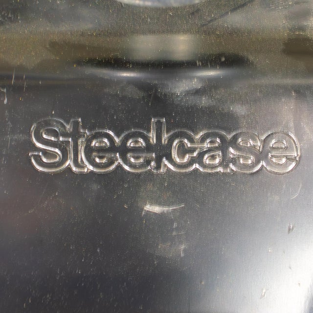 Late 20th Century Modern Set of 4 Steelcase Swivel Dining or Game Chairs 4 Prong Chrome Bases W/Casters For Sale - Image 15 of 18