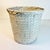 Mid 20th Century Mid-Century Boho Chic Coastal White Washed Almond Painted Wicker Wastebasket. For Sale - Image 5 of 11