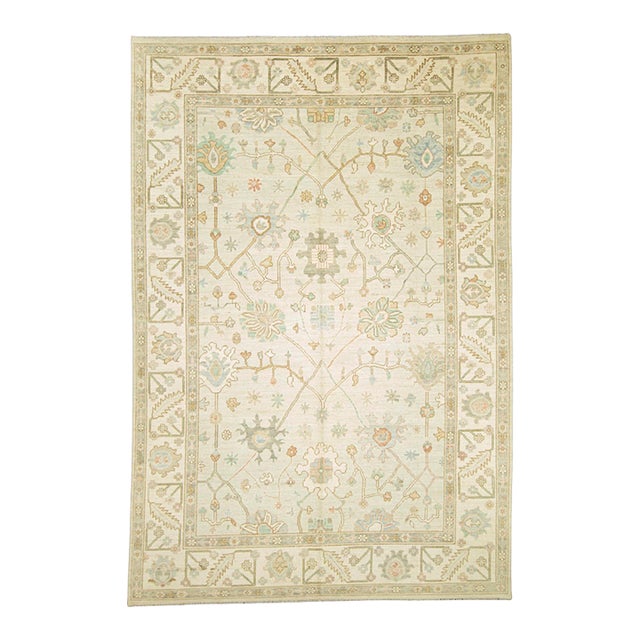 Oushak Rug 10'1" x 14'11" For Sale