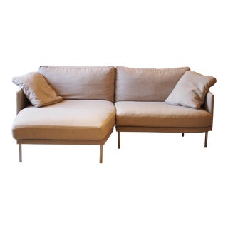 Design Within Reach Lama Tweed Camber Sectional For Sale