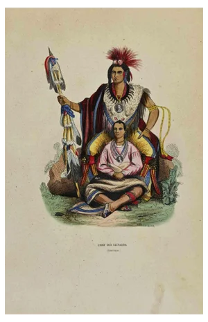 Auguste Wahlen, Chef des Renards, Lithograph, 1844