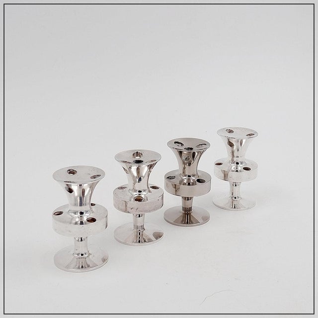 1950s Vintage Candlesticks by Erik Jörgensen, Denmark, 1950s, Set of 4 For Sale - Image 5 of 10
