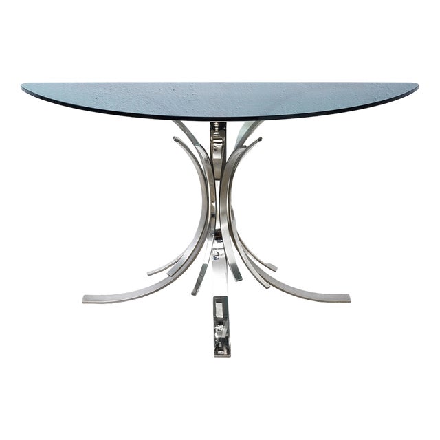 Vintage Console Table by Maria Pergay for Design Steel, 1972 For Sale