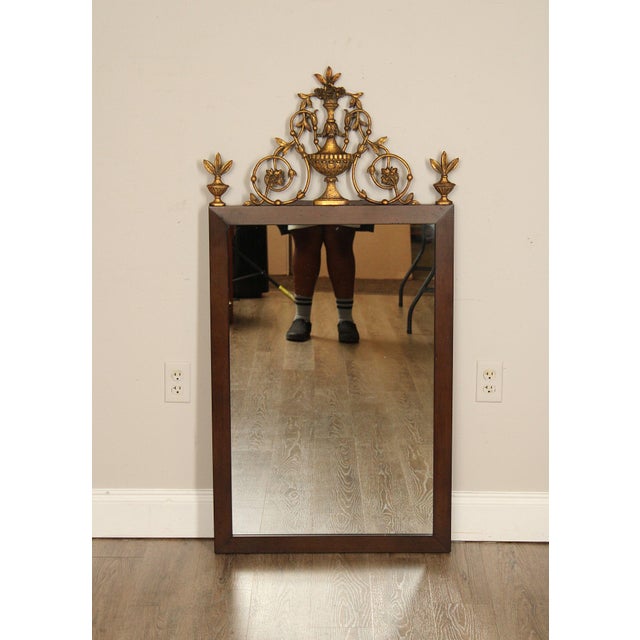Neoclassical John Widdicomb Adam Style Mahogany And Partial Gilt Wall Mirror For Sale - Image 3 of 18