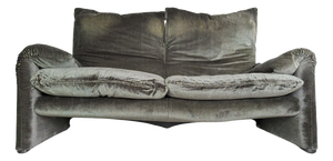 Maralunga 2-Seater Sofa in Corduroy by Vico Magistretti for Cassina