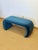 Textile 1980s Postmodern Waterfall Blue Velvet Ottoman Bench For Sale - Image 7 of 7
