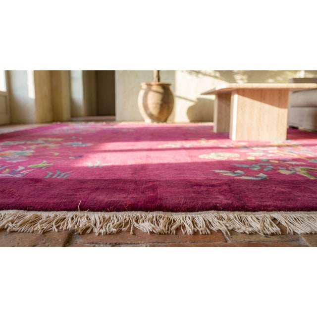 1920s Chinese Art Deco Carpet ( 9' x 11'6" - 275 x 350 cm ) For Sale - Image 9 of 10