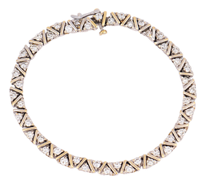 Vintage Diamond 14k White Gold Tennis Bracelet