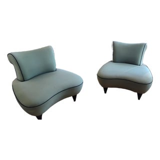 1990s Post Modern Sculptural Lounge Chairs (Pair) For Sale