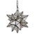 Matthew Izzo Home 15" Antique Mirror Moravian Star Pendant Light With Oxidized Metal Trim For Sale