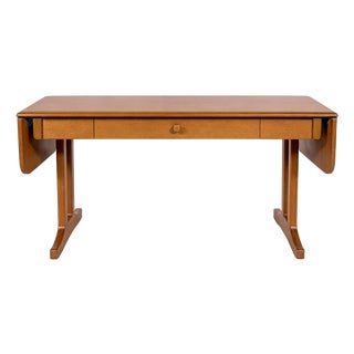 Vintage Teak Drop Leaf Coffee Table with Drawer, 1960s For Sale